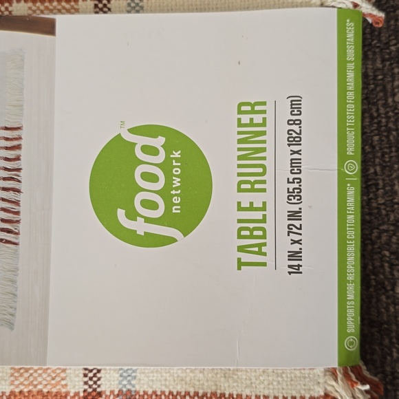 FOOD NETWORK BRAND FALL (OR ANYTIME) WOVEN PLAID TABLE RUNNER 72" - Picture 4 of 9